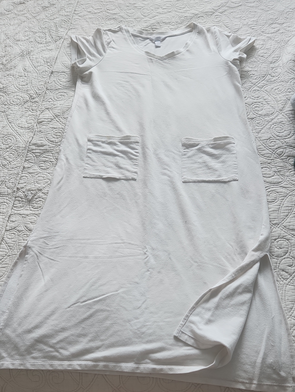 Charter Club Biege V-Neck Nightgown w/ XL